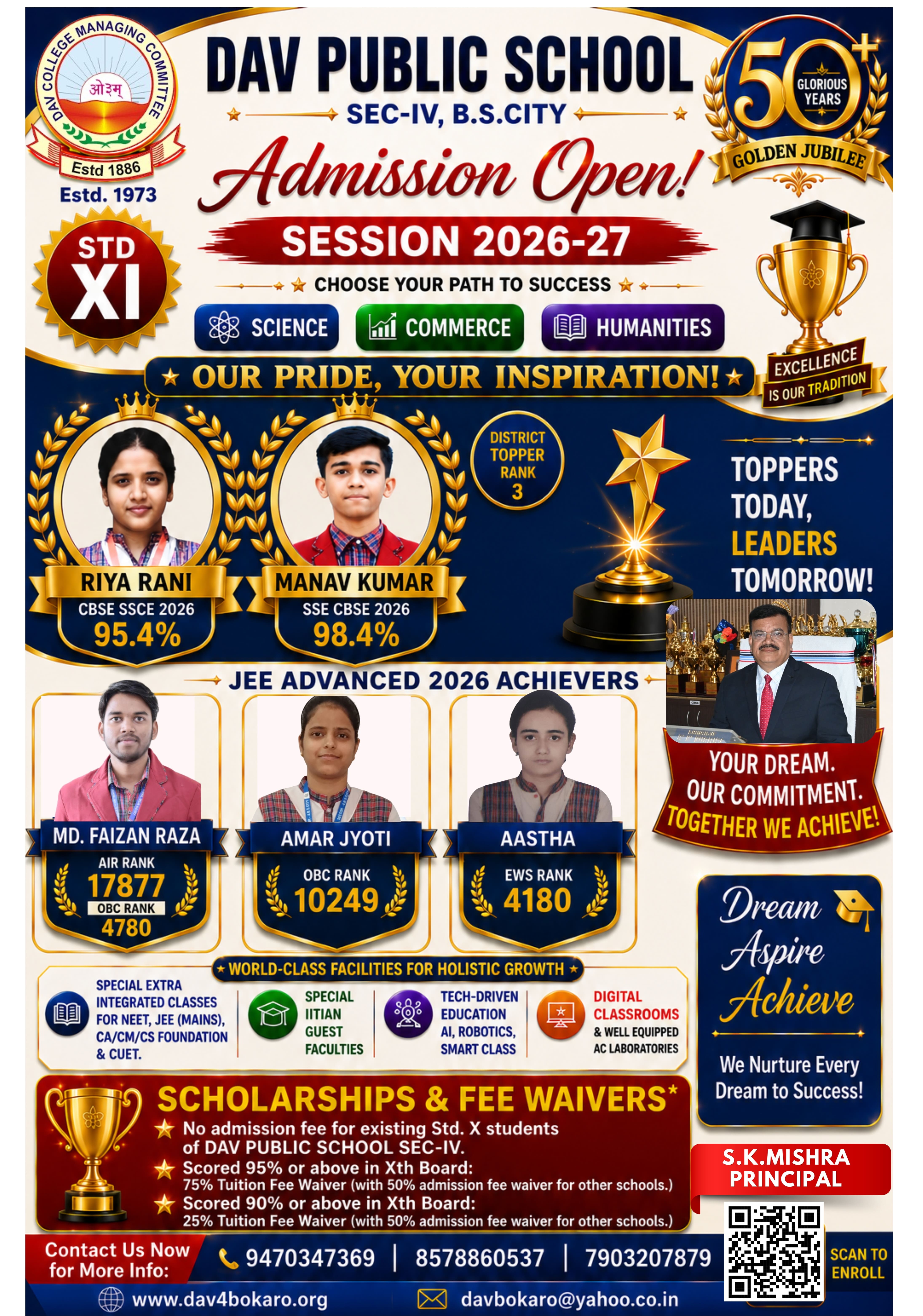 STD. XI ADMISSION OPEN